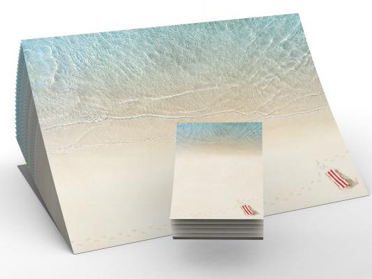 Schreibtischunterlage Traumurlaub DIN A2 mit transparenter Schutzleiste